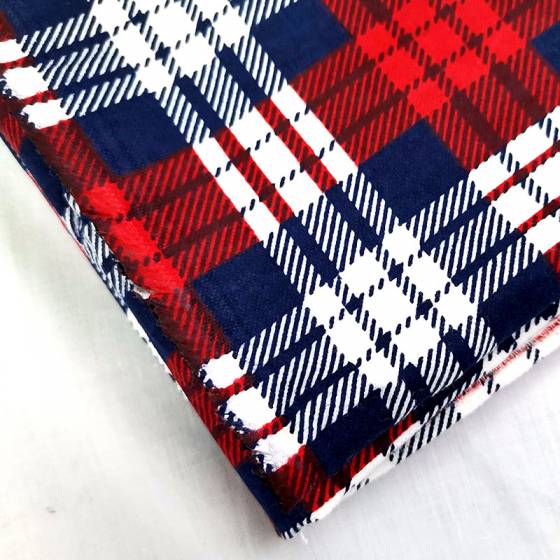 Wholesale 100% Cotton Plaid Yarn Dyed Cotton Flannel Shirting Fabric